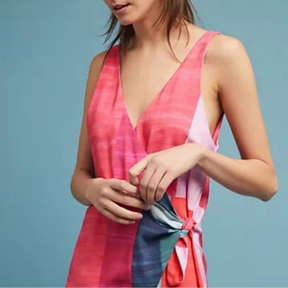 Mara Hoffman Meryl Wrap Striped Jumpsuit Size Medium Colorful Contemporary - Picture 3 of 11